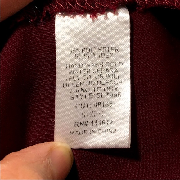 SOLD! She + Sky Burgundy High/Low Shirt Dress- L - Picture 5 of 6